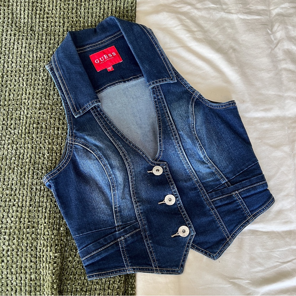 GUESS Factory Women's Paulette Denim Vest, Size Small